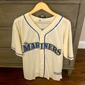 Majestic Seattle Mariners Ken Griffey Jr. Jersey (With 2016 HOF Patch) - Large